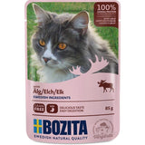 Katzenfutter Häppchen in Gelee – Elch - 12 x 85 g