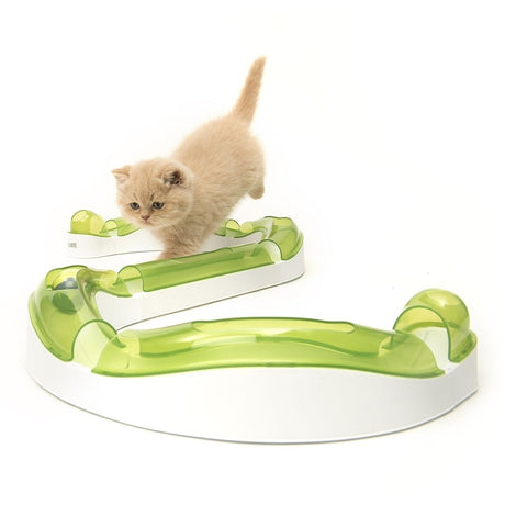 Catit Senses 2.0 Spielschiene – Wave Circuit, 7 Elemente, enthält erhöhte Elemente