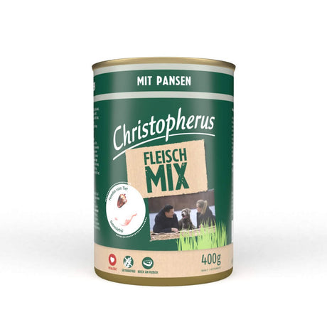Christopherus Hundefutter Dose Fleischmix – mit Pansen 6x400g