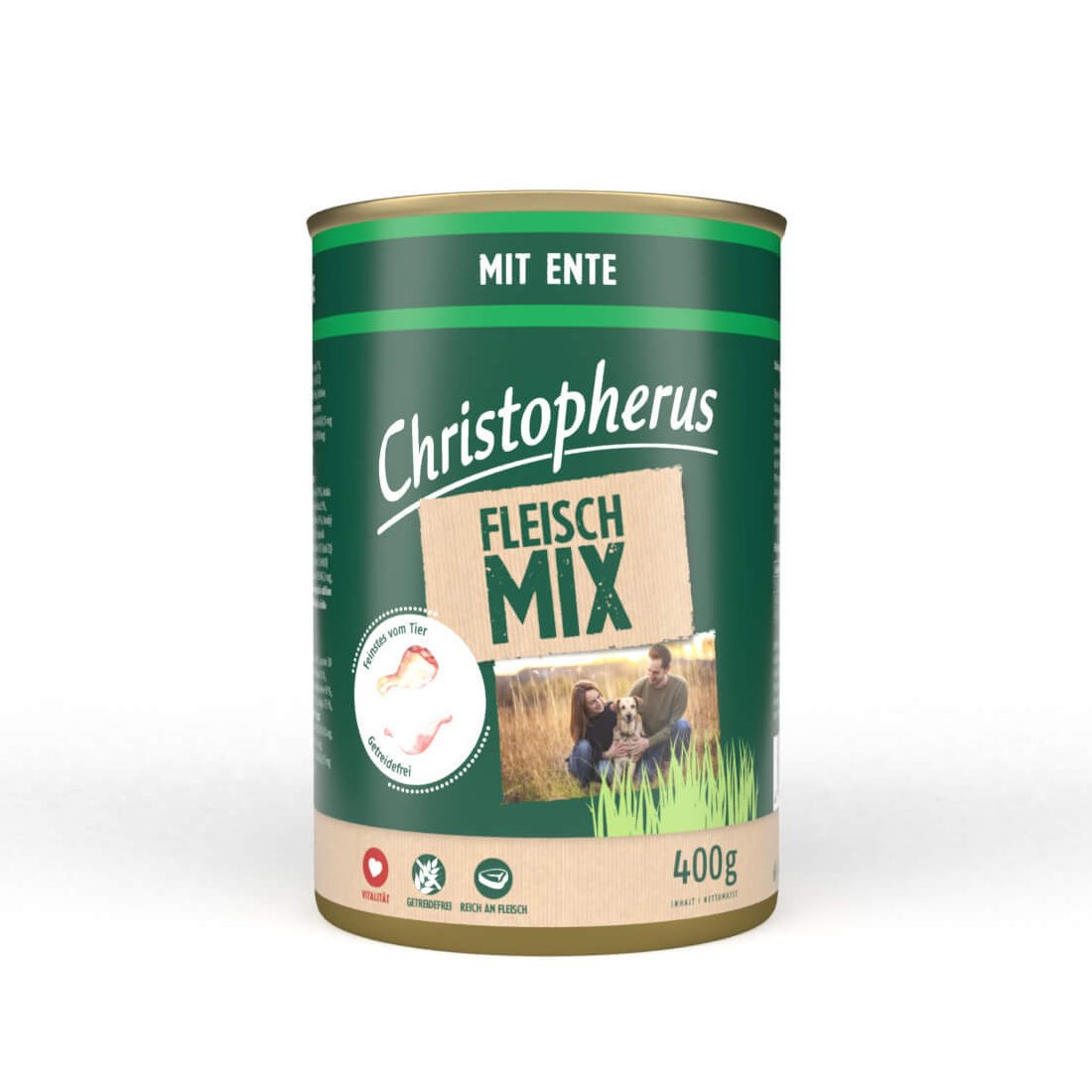 Christopherus Hundefutter Dose Fleischmix – mit Ente 6x400g