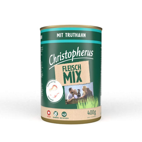 Christopherus Hundefutter Dose Fleischmix – mit Truthahn 6x400g