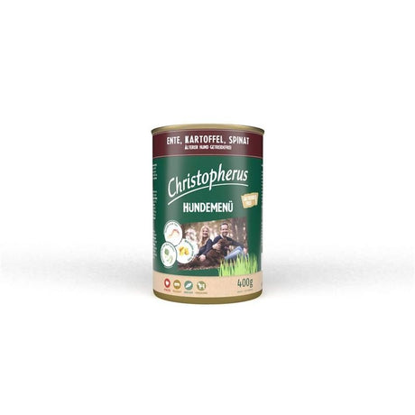 Christopherus Hundemenü Senior – mit Ente, Kartoffel, Spinat 6x400g