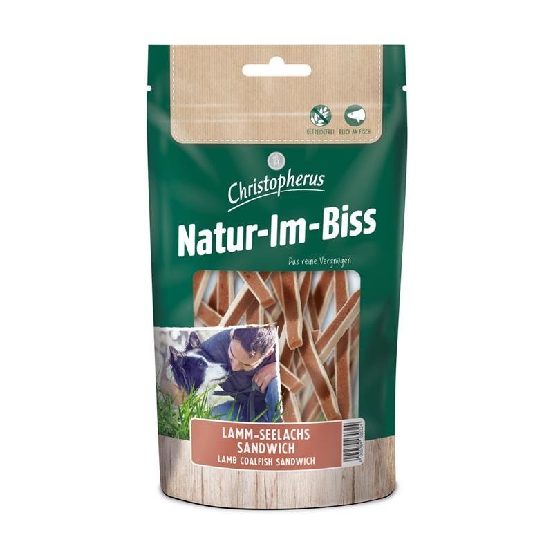 Natur im Biss Kausnacks – Lamm Seelachssandwich 70 g