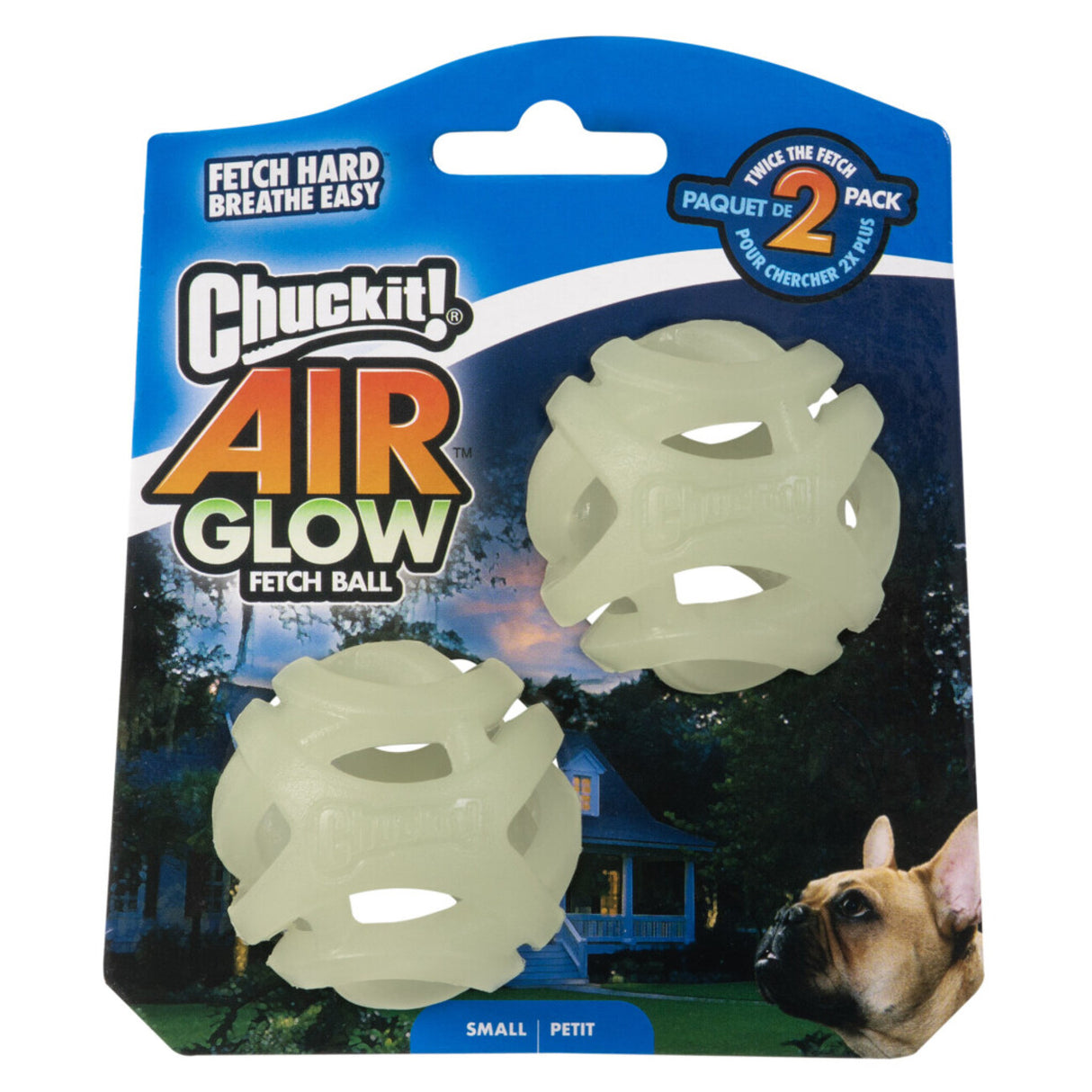 Chuckit! Air Glow Fetch Ball – 2er Pack Medium, 6 cm