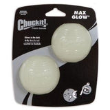 Chuckit Max Glow Ball für Hunde Ballschleuder – 2er Pack Medium, 6,5cm