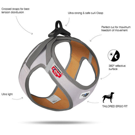 Curli Clasp Vest Geschirr Glow Reflective Hundegeschirr