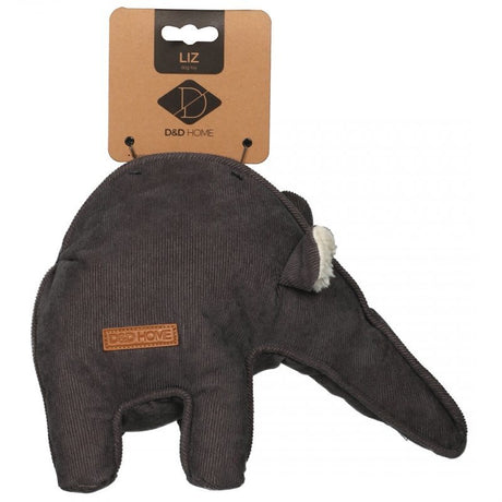 Hundespielzeug aus Cordsamt – Ameisenbär Liz, grau, 27 x 18 cm
