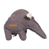 Hundespielzeug aus Cordsamt – Ameisenbär Liz, grau, 27 x 18 cm