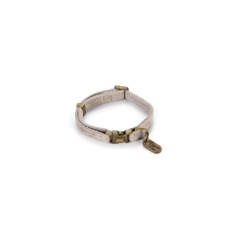 Designed by Lotte Hundehalsband Velura – grau - 10 mm, L: 20 - 30 cm