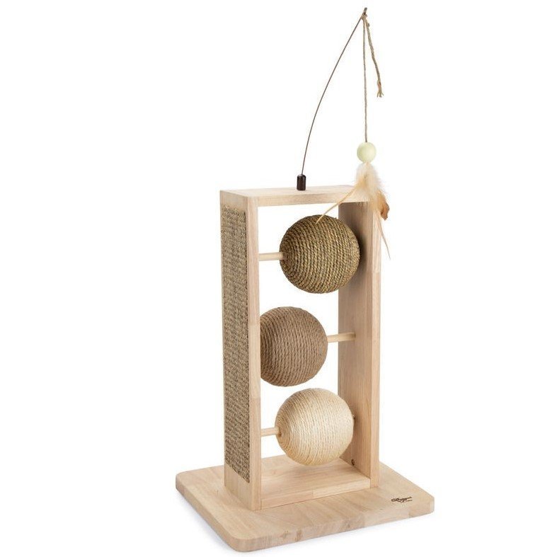 Kratzbälle Lomax für Katzen – 35 x 30 x 50 cm, Holz