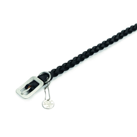 Designed By Lotte Lederhalsband für Hunde geflochten