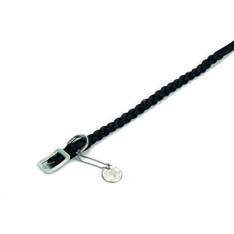 Designed By Lotte Lederhalsband für Hunde geflochten