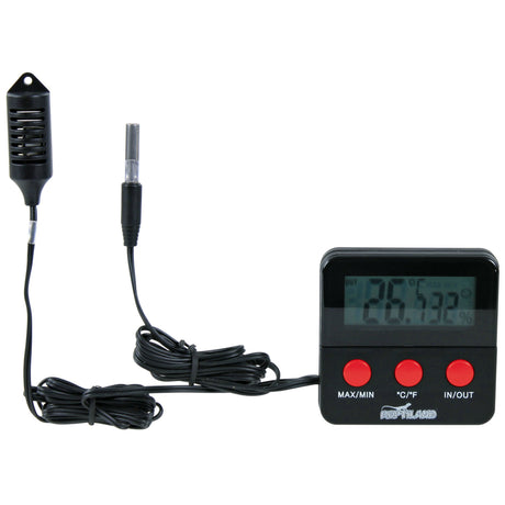 Digital Thermometer Hygrometer mit Fühler – fernfühlend, 6 × 6 cm