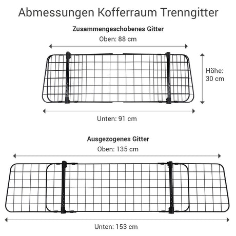 Universal Kofferraum Trenngitter