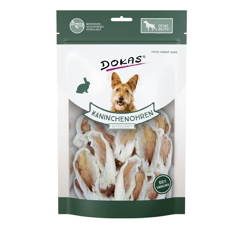 getrocknete Kaninchenohren mit Fell – 100 g