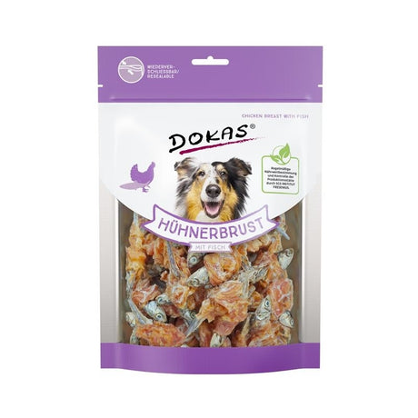 Dokas Hunde Snack Hühnerbrust mit Fisch g – 220 g