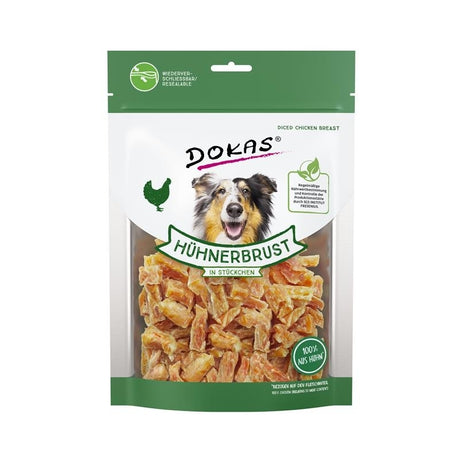 Dokas Hunde Snack Hühnerbrustfilet in Stückchen – 200 g