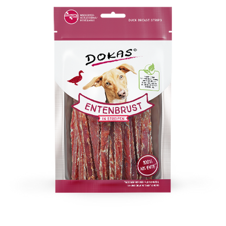 Dokas Hundesnack Entenbrust in Streifen Kaustreifen – 70g