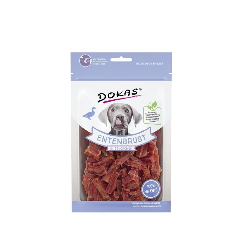 Dokas Hundesnack Entenbrust in Stückchen – 70 g