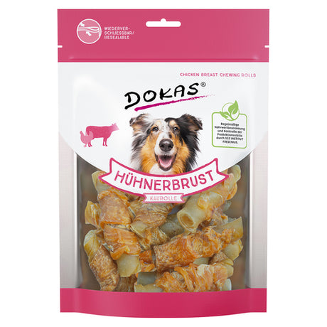 Dokas Hundesnack Hühnerbrust Kaurolle – 250 g
