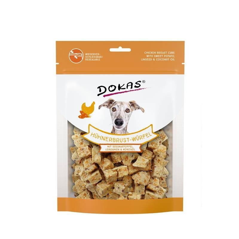 Hundesnack Hühnerbrust-Würfel mit Süsskartoffel – 150 g