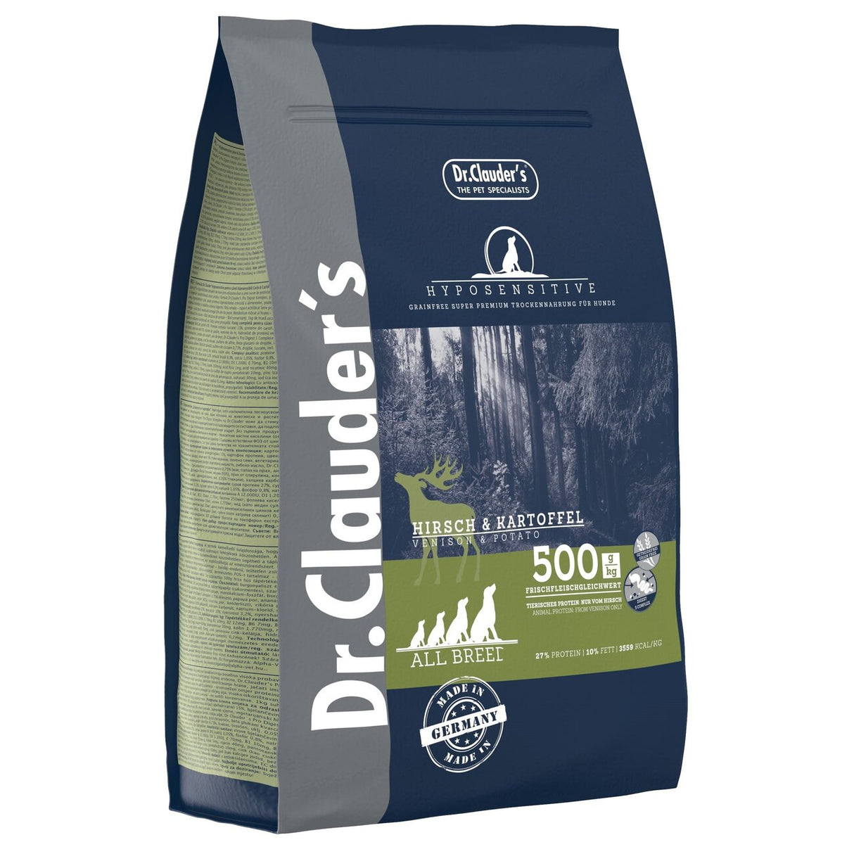 Hundefutter Hyposensitive Hirsch und Kartoffel – 350 g