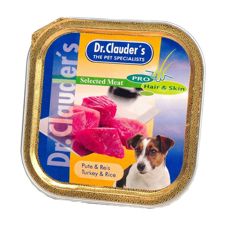 Hundenassfutter Schale Selected Meat Hair & Skin – Pute&Reis- 30 x 100g