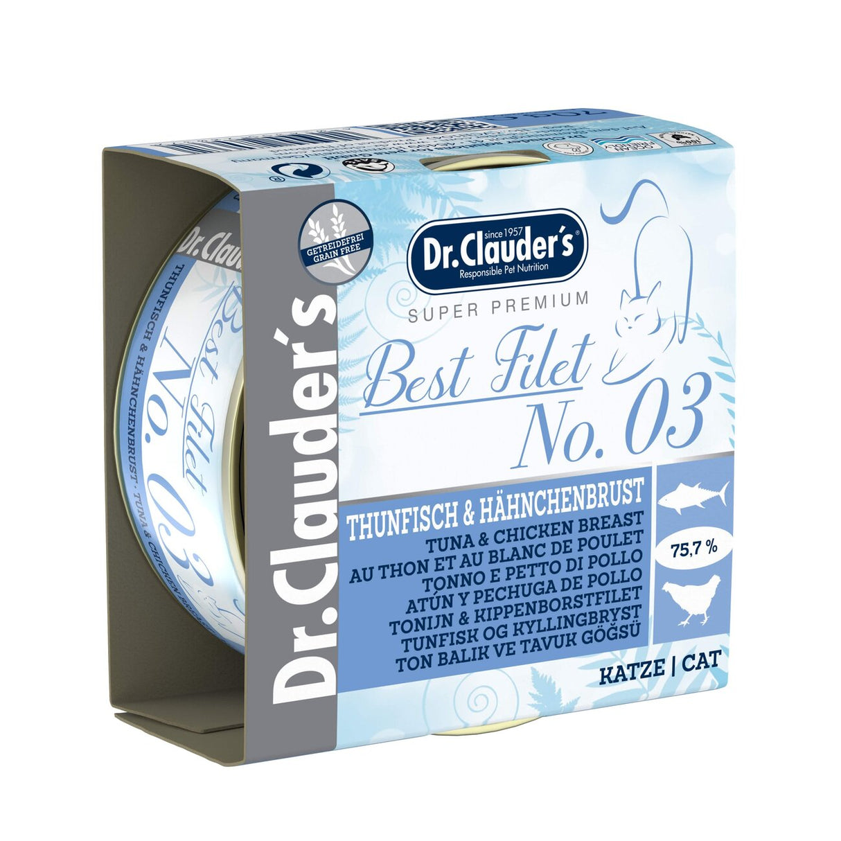 Katzenfutter Best Filet – No3: 24 x 70 g, Thunfisch und Hähnchenbrust