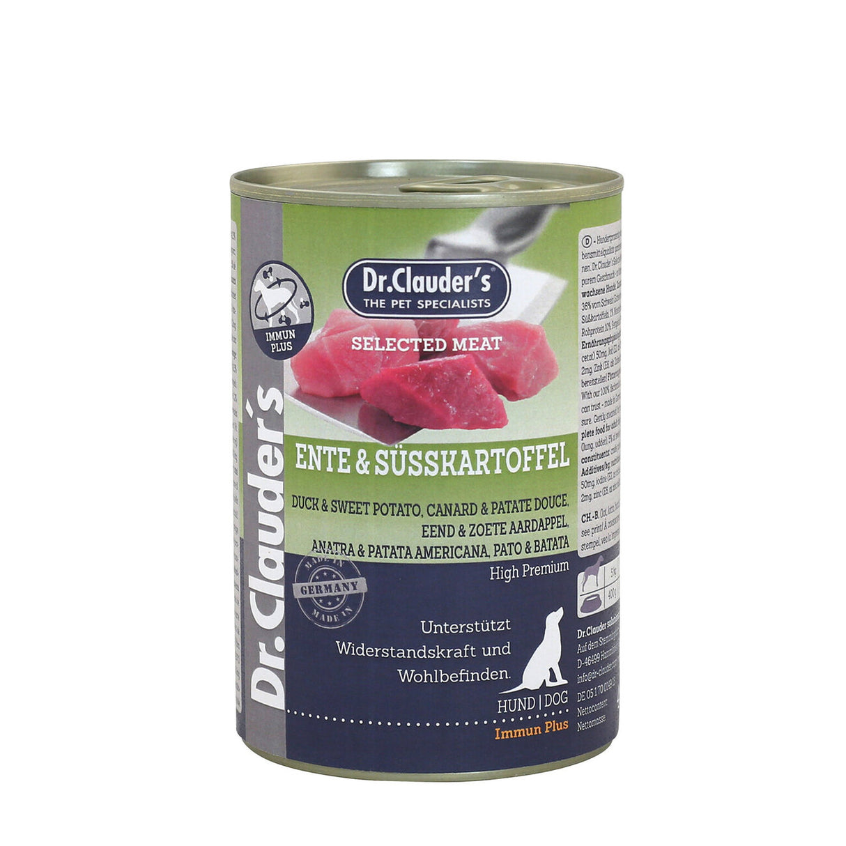 Selected Meat Immun Plus Nassfutter Hundefutter – Ente & Süßkartoffel 6x800g