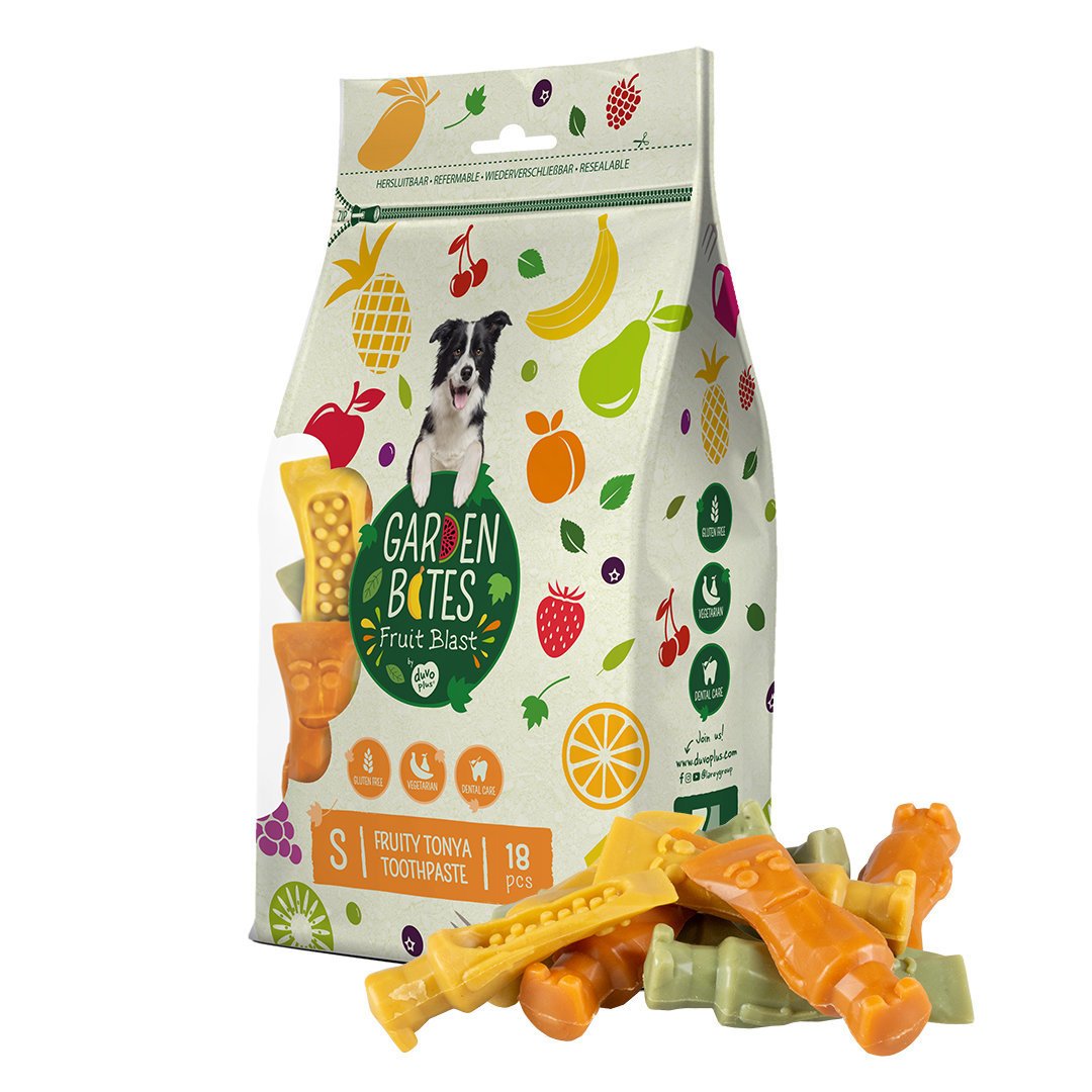 Garden Bites Fruity Tonya Toothpaste – 270 g - 18 Stück à 8 cm