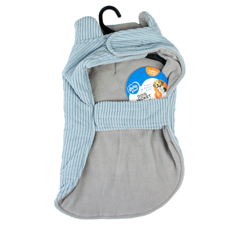 Hundemantel Corduroy grau