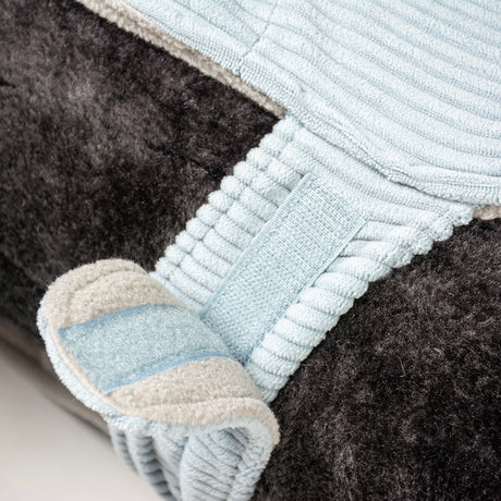 Hundemantel Corduroy grau