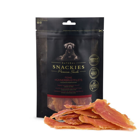 Snackies Feine Hühnerbrust Snacks für Hunde – Luftgetrocknet & Getreidefrei