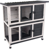Kaninchenstall Combi 1 Rustic Grau