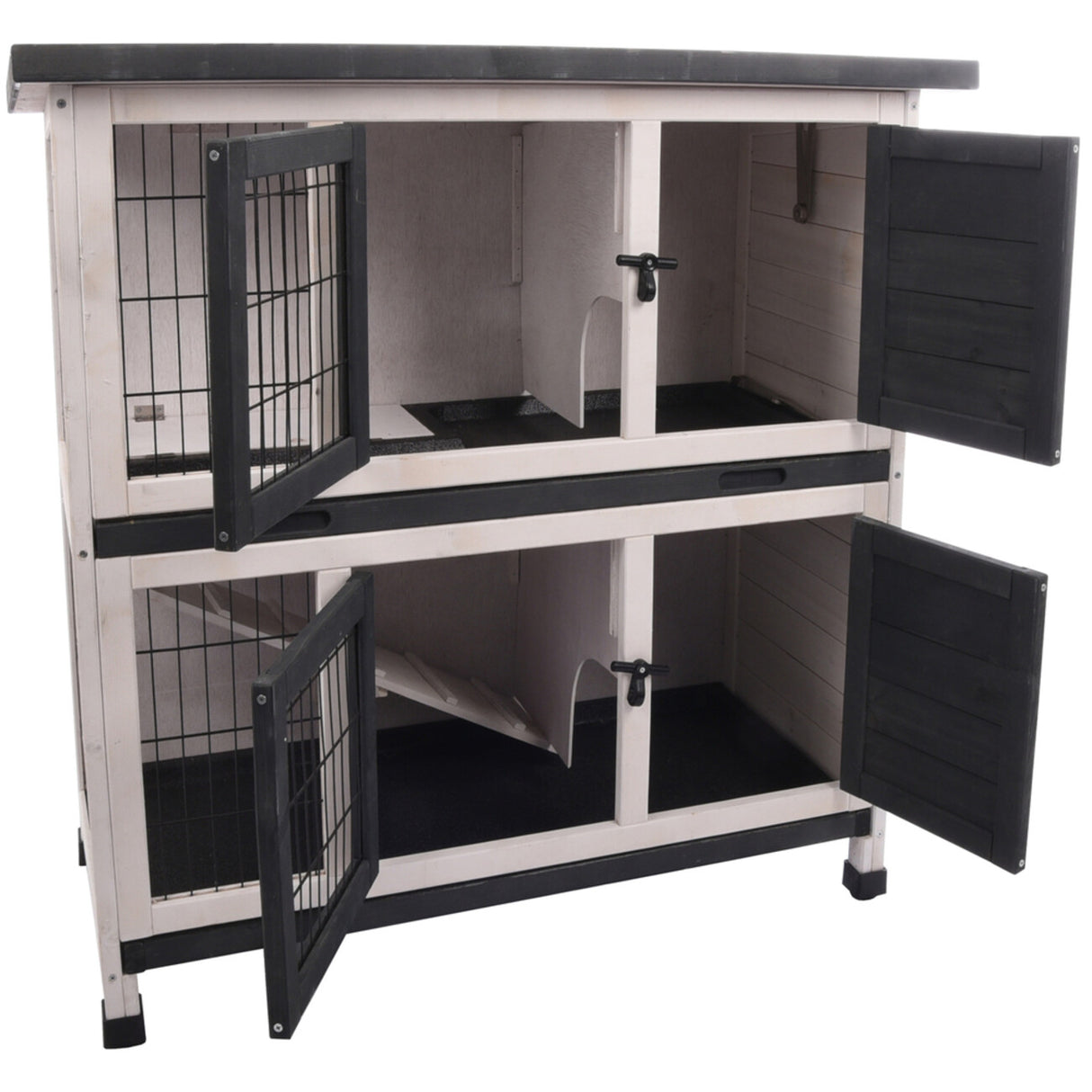 Kaninchenstall Combi 1 Rustic Grau