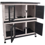 Kaninchenstall Combi 1 Rustic Grau
