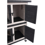 Kaninchenstall Combi 1 Rustic Grau
