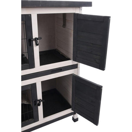 Kaninchenstall Combi 1 Rustic Grau