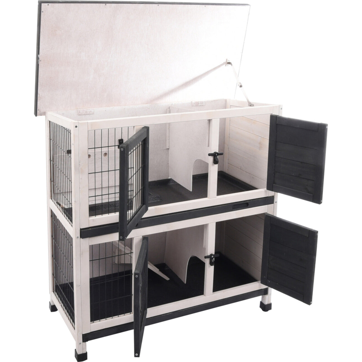 Kaninchenstall Combi 1 Rustic Grau