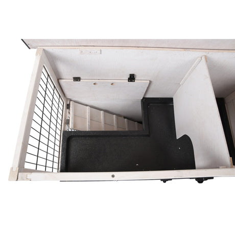 Kaninchenstall Combi 1 Rustic Grau