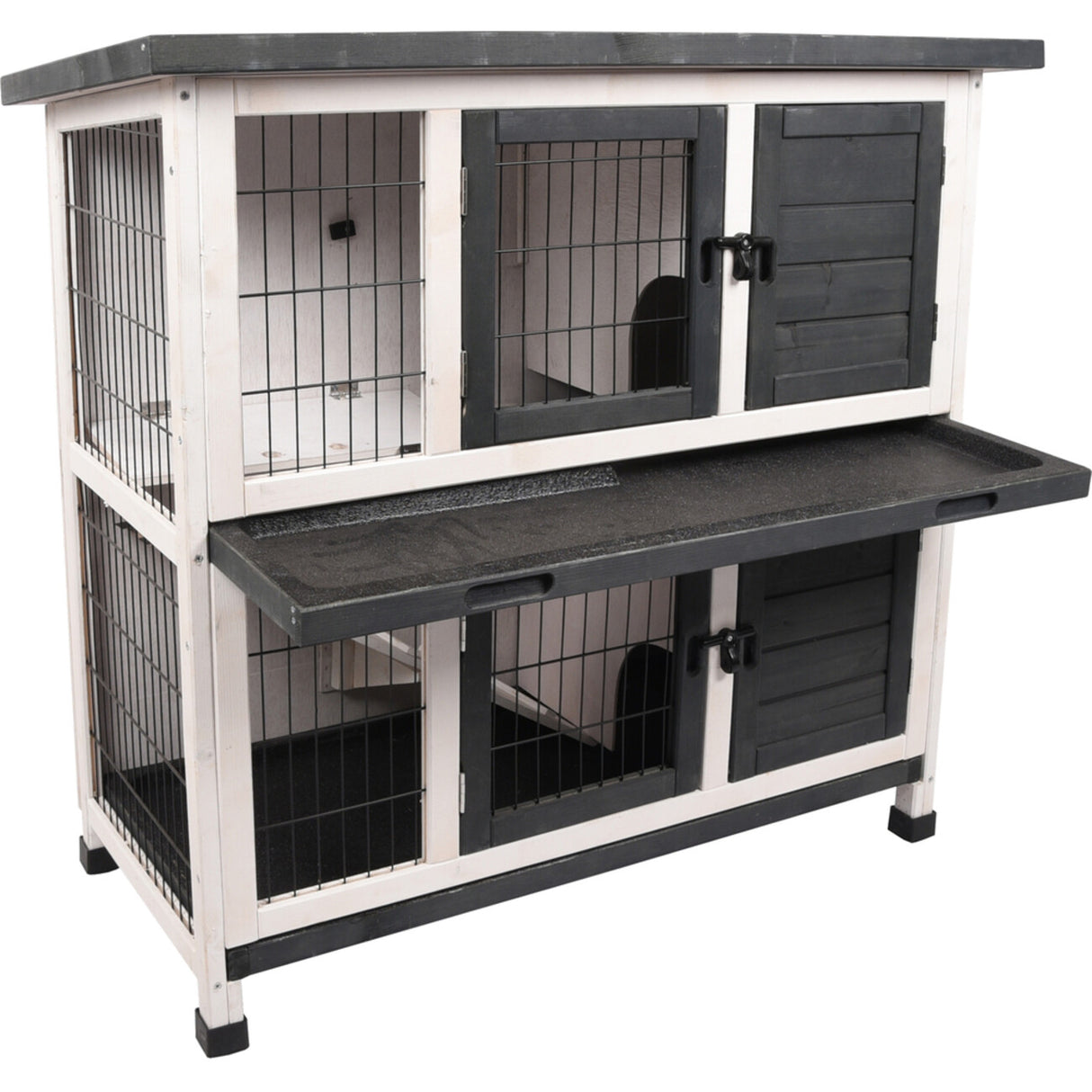 Kaninchenstall Combi 1 Rustic Grau