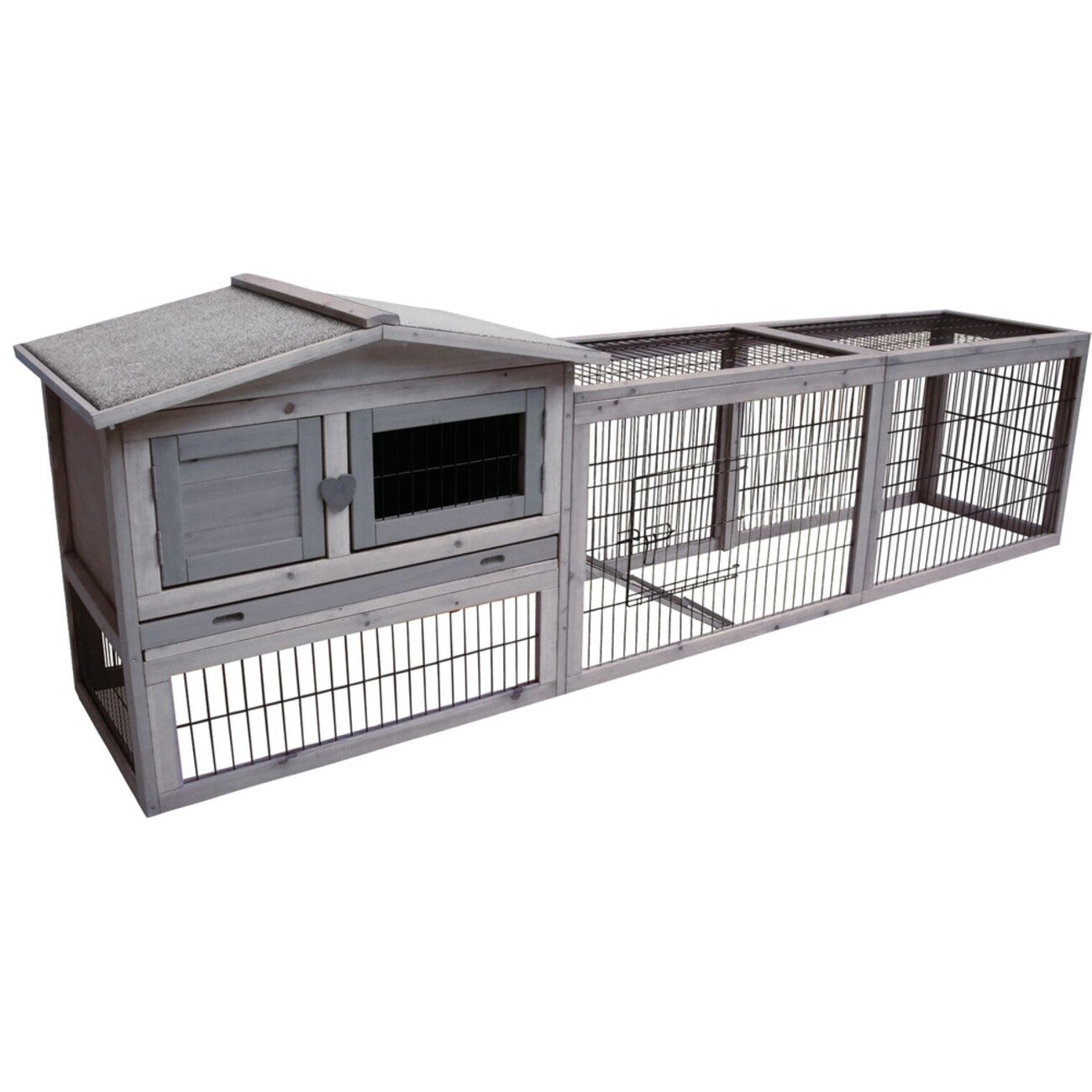Kaninchenstall Jumbo Cottage  – Dein Traumzuhause für Mümmelmänner – 230 x 53 x 70 cm