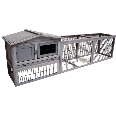 Kaninchenstall Jumbo Cottage  – Dein Traumzuhause für Mümmelmänner – 230 x 53 x 70 cm