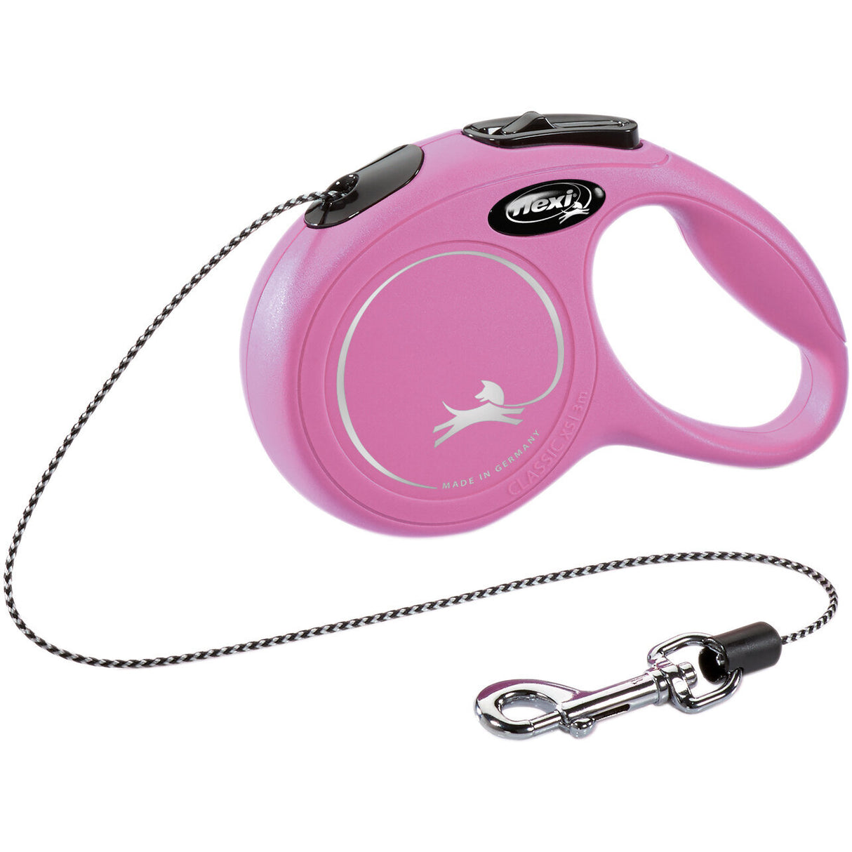 flexi NEW CLASSIC Seil Rollleine – Mini: 3m, bis zu 8kg, pink
