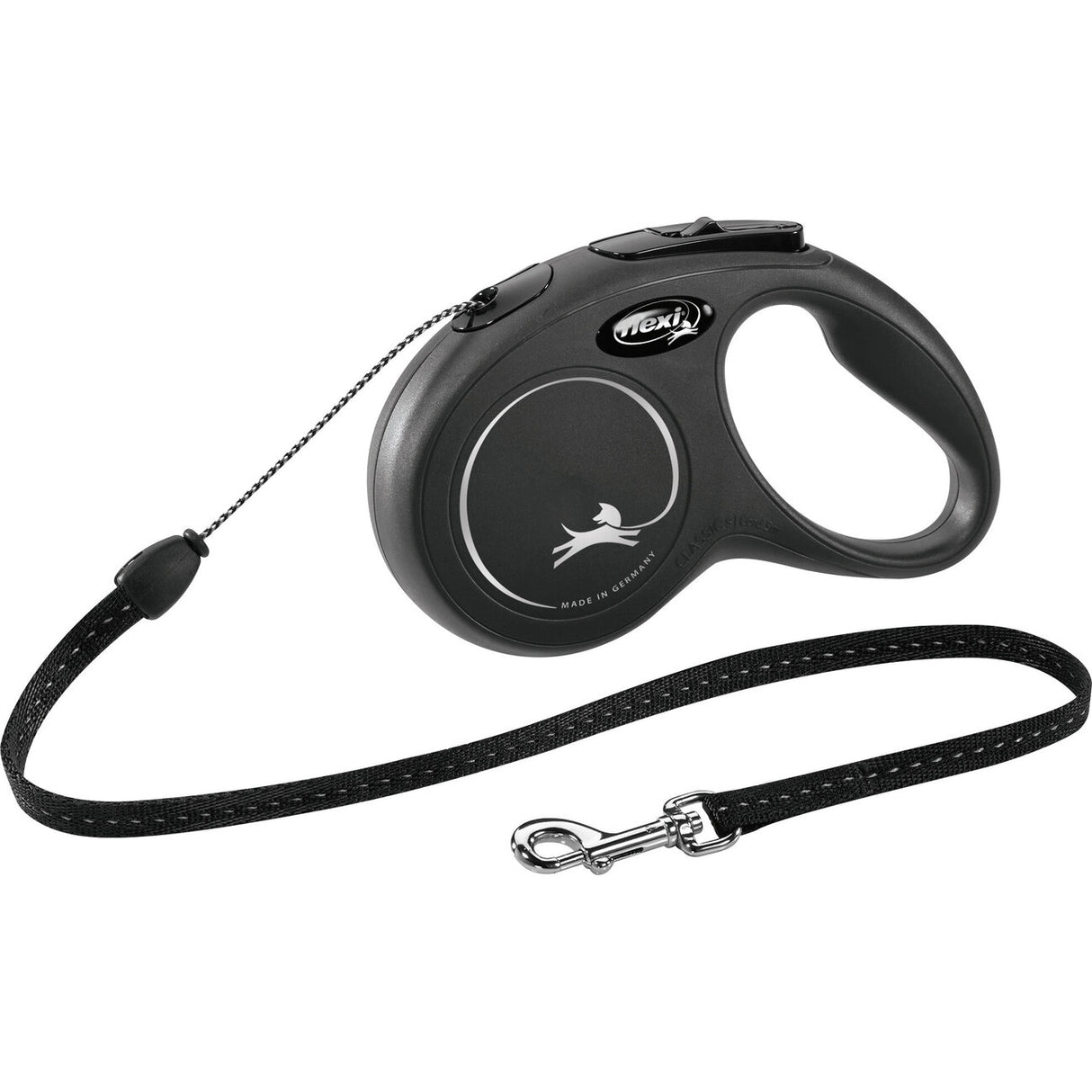 flexi NEW CLASSIC Seil Rollleine – S: 5m, bis zu 12kg, schwarz