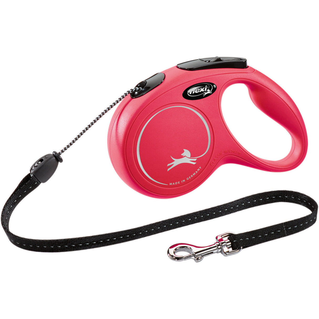 flexi NEW CLASSIC Seil Rollleine – M: 5m, bis zu 20kg, rot