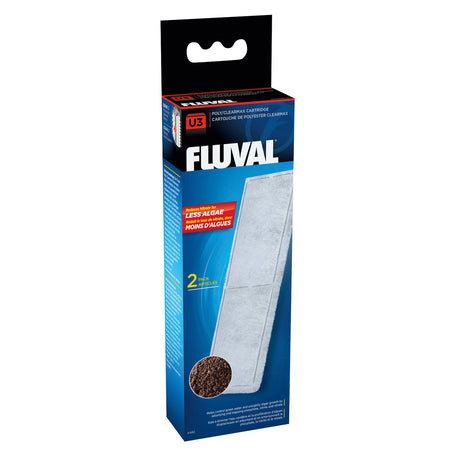 Fluval Filtermedien für U-Serien – Filtereinsatz 2er-Pack für U3  (17,6 x 1,6 x 5,7 cm)