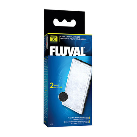 Fluval Filtermedien für U-Serien – Poly-Aktivkohle Filtereinsatz für U2  (6,0 x 11,5 x 1,0 cm)
