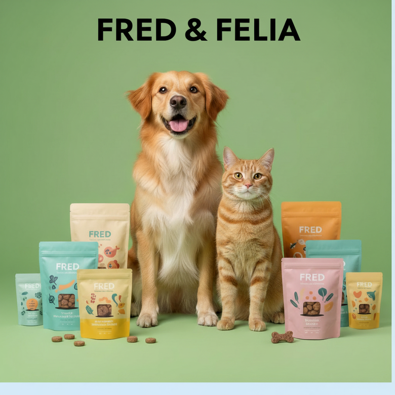 FRED & FELIA Kachel mit Logo