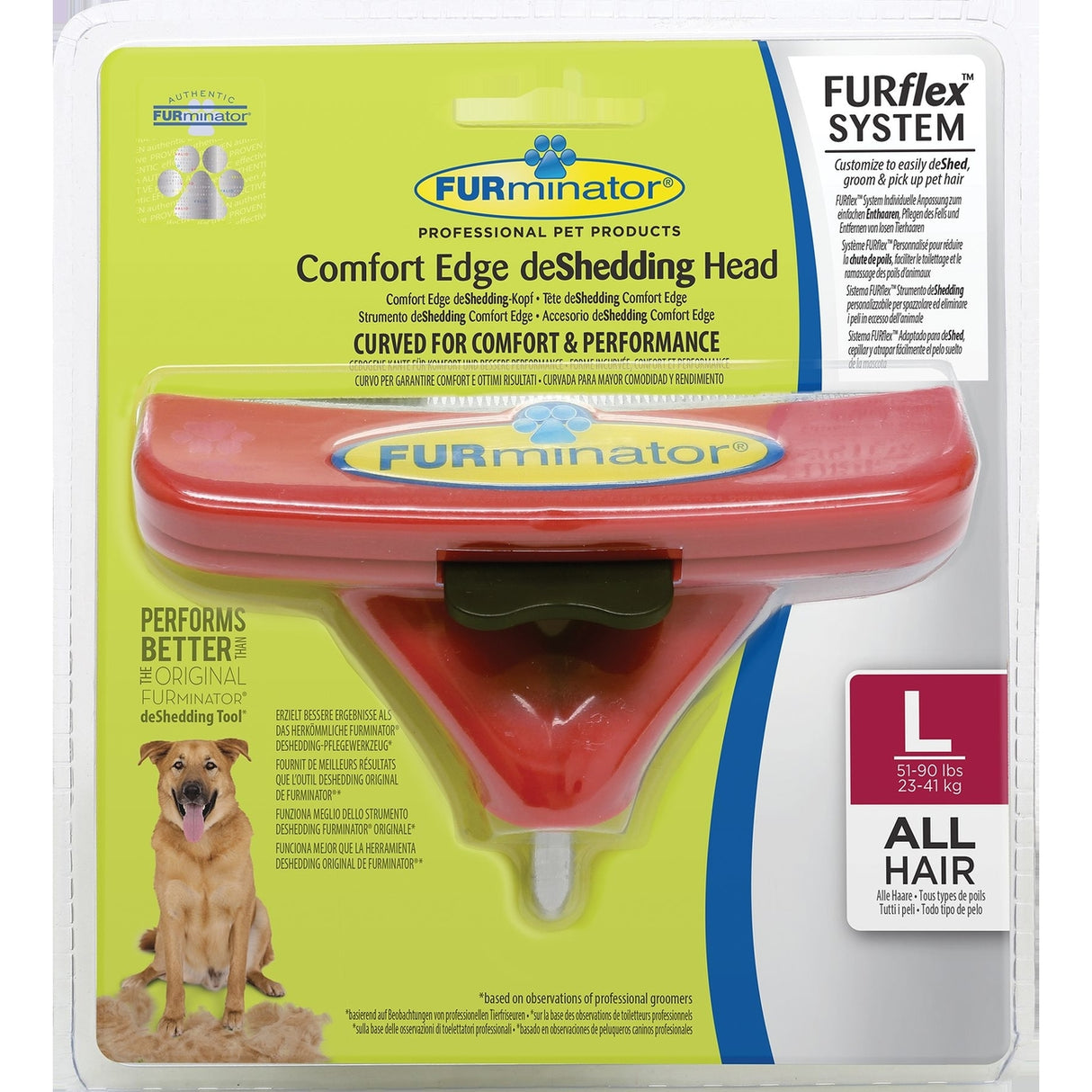 FURflex de Shedding für Hunde – Größe L - nur Kopf